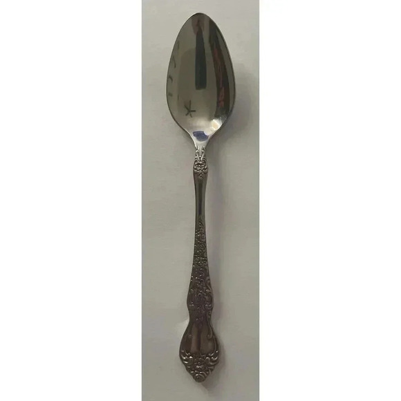 International LA FRANCE Decorator Stainless Glossy‎ Silverware Flatware Teaspoon - Picture 1 of 3